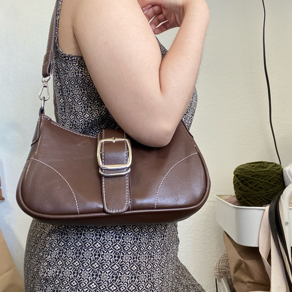 brown shoulder bag
